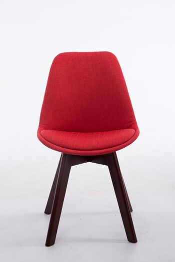 Albinea Chaise de salle à manger Tissu Rouge 6x55cm 2
