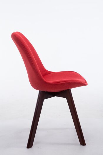 Albinea Chaise de salle à manger Tissu Rouge 6x55cm 3