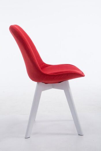 Mamiano Chaise de Salle à Manger Tissu Rouge 6x55cm 3