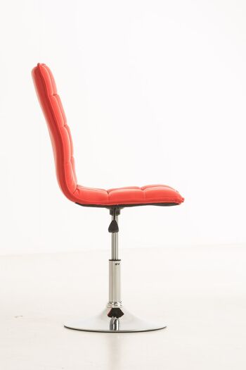 Tornolo Chaise de salle à manger Cuir artificiel Rouge 7x56cm 3