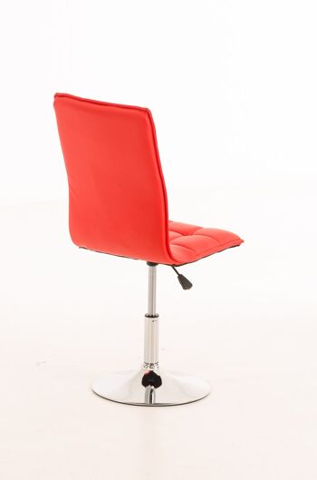 Tornolo Chaise de salle à manger Cuir artificiel Rouge 7x56cm 4