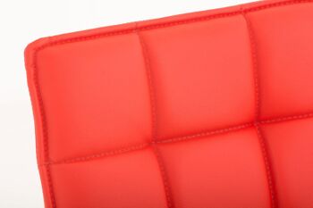 Tornolo Chaise de salle à manger Cuir artificiel Rouge 7x56cm 5
