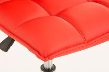 Tornolo Chaise de salle à manger Cuir artificiel Rouge 7x56cm 7