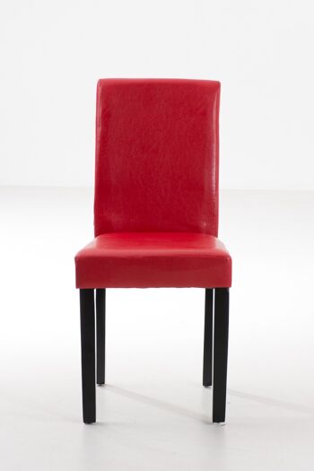 Vergato Chaise de salle à manger Cuir artificiel Rouge 6x47cm 2