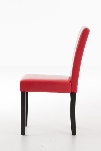 Vergato Chaise de salle à manger Cuir artificiel Rouge 6x47cm 3