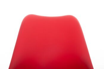 Ceolini Chaise de Salle à Manger Cuir Artificiel Rouge 5x59cm 3