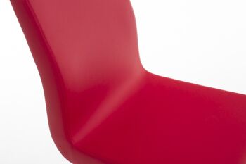 Venzone Chaise de salle à manger Cuir artificiel Rouge 6x50cm 4