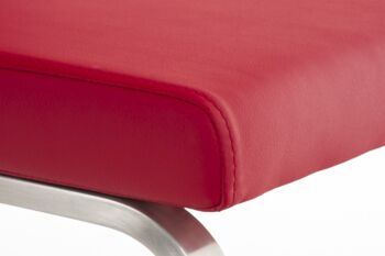 Venzone Chaise de salle à manger Cuir artificiel Rouge 6x50cm 5