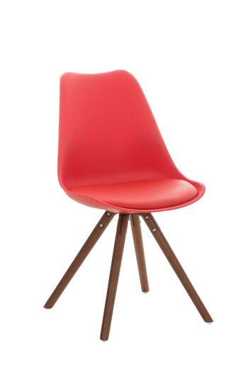 Zoppola Chaise de salle à manger Cuir artificiel Rouge 5x59cm 1