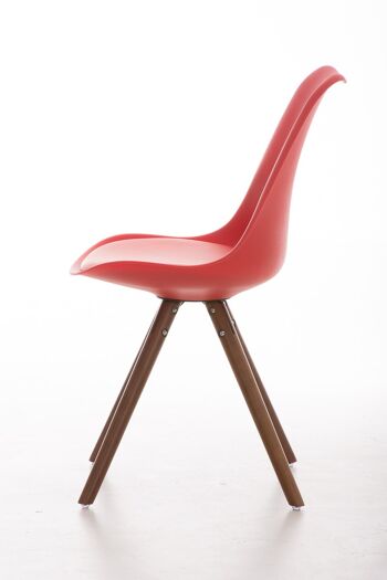 Zoppola Chaise de salle à manger Cuir artificiel Rouge 5x59cm 3