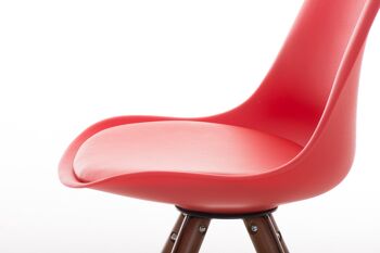 Zoppola Chaise de salle à manger Cuir artificiel Rouge 5x59cm 6