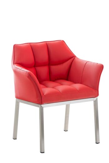 Paraggi Chaise de Salle à Manger Similicuir Rouge 13x63cm 8