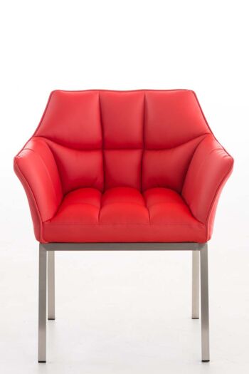 Paraggi Chaise de Salle à Manger Similicuir Rouge 13x63cm 9