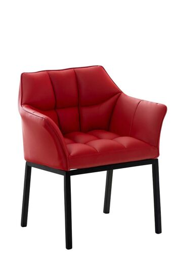 Argegno Chaise de salle à manger Cuir artificiel Rouge 13x63cm 1