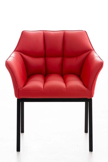 Argegno Chaise de salle à manger Cuir artificiel Rouge 13x63cm 2