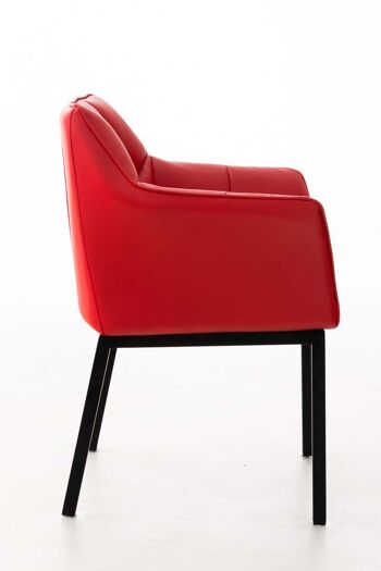 Argegno Chaise de salle à manger Cuir artificiel Rouge 13x63cm 3