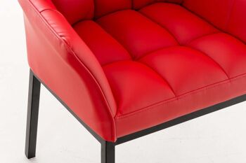 Argegno Chaise de salle à manger Cuir artificiel Rouge 13x63cm 6