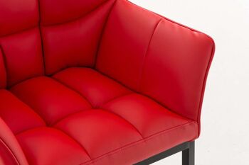Argegno Chaise de salle à manger Cuir artificiel Rouge 13x63cm 7