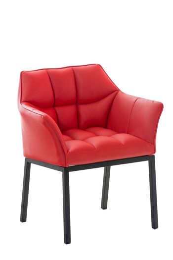Argegno Chaise de salle à manger Cuir artificiel Rouge 13x63cm 8
