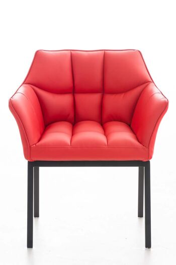 Argegno Chaise de salle à manger Cuir artificiel Rouge 13x63cm 9