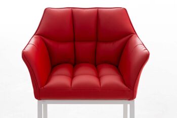 Basella Chaise de Salle à Manger Cuir Artificiel Rouge 13x63cm 5
