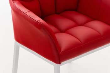 Basella Chaise de Salle à Manger Cuir Artificiel Rouge 13x63cm 6