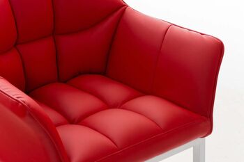 Basella Chaise de Salle à Manger Cuir Artificiel Rouge 13x63cm 7