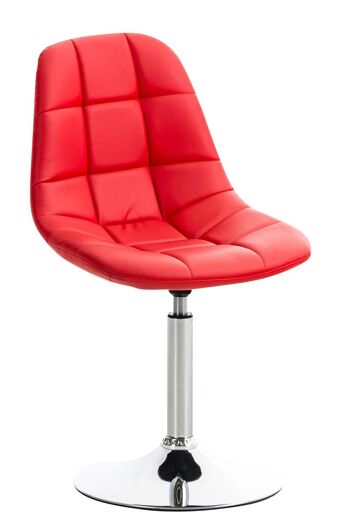 Foppolo Chaise de salle à manger Cuir artificiel Rouge 6x52cm 1