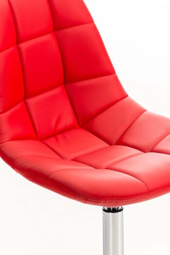 Foppolo Chaise de salle à manger Cuir artificiel Rouge 6x52cm 5
