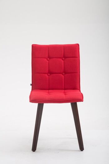 Gambolò Chaise de salle à manger Tissu Rouge 6x52cm 2