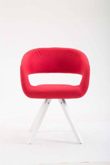Rozzano Chaise de salle à manger Tissu Rouge 11x55cm 2