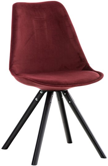 Chaise de salle à manger Telgate Velours Rouge 5x59cm 1