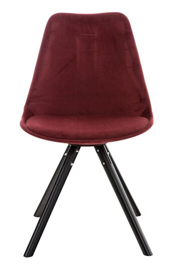 Chaise de salle à manger Telgate Velours Rouge 5x59cm 2