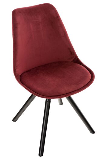 Chaise de salle à manger Telgate Velours Rouge 5x59cm 3