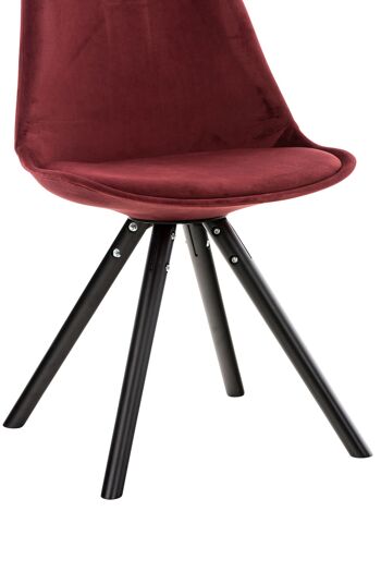 Chaise de salle à manger Telgate Velours Rouge 5x59cm 7