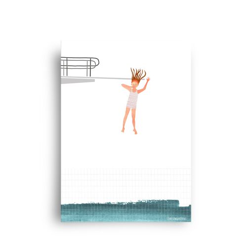 postcard 'a plunge in the deep'