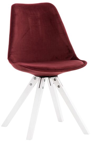 Cuorgnè Chaise de salle à manger Velours Rouge 5x59cm 1