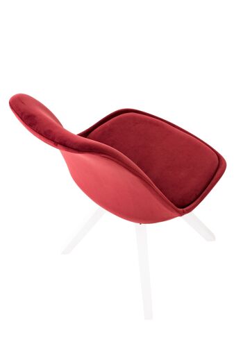 Cuorgnè Chaise de salle à manger Velours Rouge 5x59cm 5