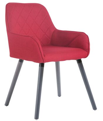 Morozzo Chaise de salle à manger Tissu Rouge 9x58cm 1