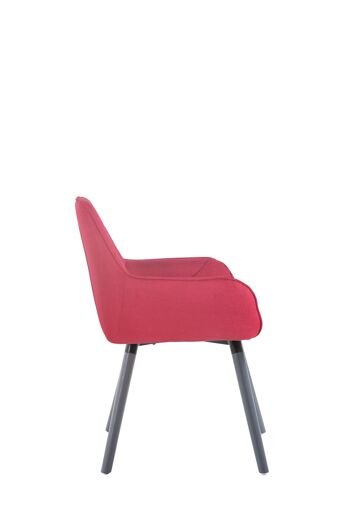 Morozzo Chaise de salle à manger Tissu Rouge 9x58cm 3