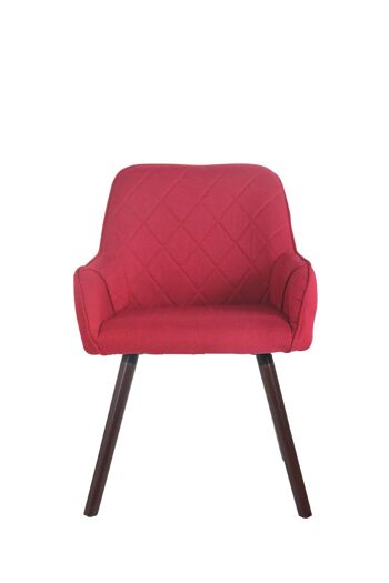 Revello Chaise de Salle à Manger Tissu Rouge 9x58cm 2