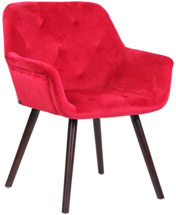 Chaise Rifiano Velours Rouge 10x60cm 1