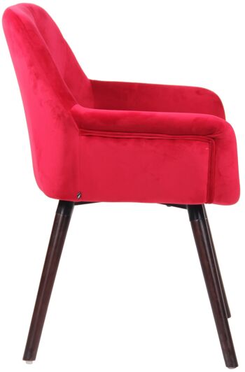 Chaise Rifiano Velours Rouge 10x60cm 3