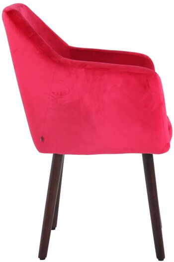 Aleandri Chaise de salle à manger Velours Rouge 10x58cm 2
