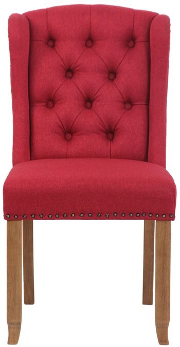 Azzinano Chaise de salle à manger Tissu Rouge 12x60cm 2