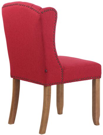 Azzinano Chaise de salle à manger Tissu Rouge 12x60cm 4