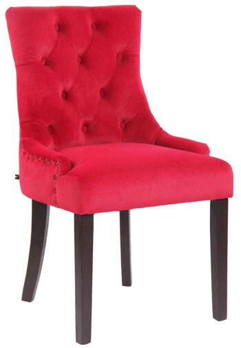 Chaise Badiazza Velours Rouge 8x58cm 1