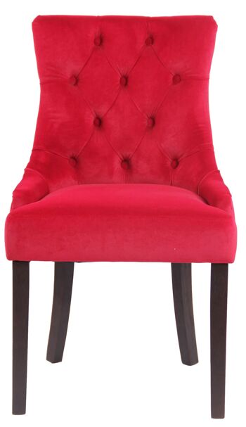 Chaise Badiazza Velours Rouge 8x58cm 2