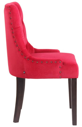 Chaise Badiazza Velours Rouge 8x58cm 3