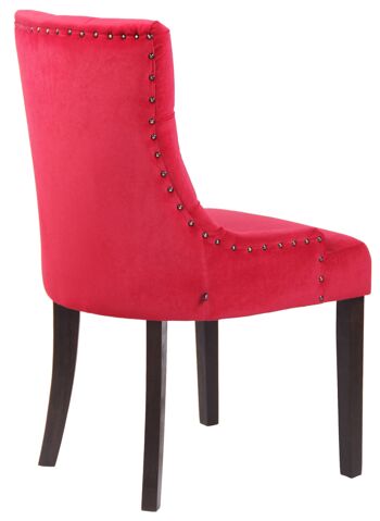 Chaise Badiazza Velours Rouge 8x58cm 4